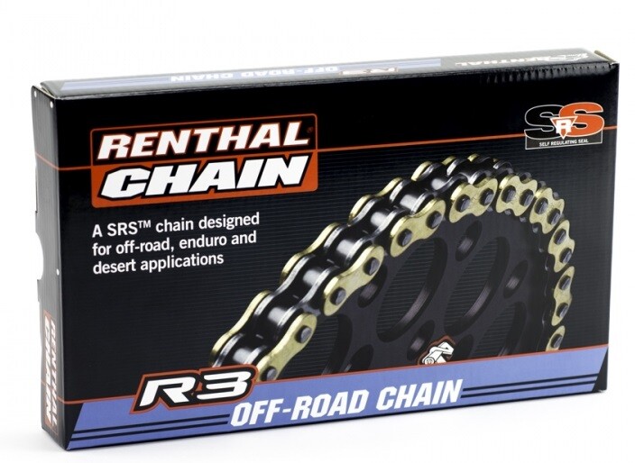 Chaîne de transmission Renthal 520 R3-3 pas 114 maillons pour moto enduro