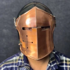 Medieval Barbuta Warrior Helmet - Knight Armory 18g Mild Steel Armour He