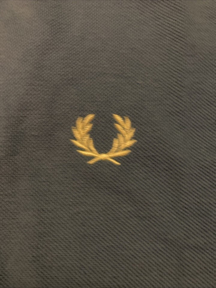 FRED PERRY polo Shirt Green Label Special Edition Mens Blue Size Large