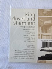 Vintage contemporary Home KING Duvet Cover  Shams Spring Collection Sealed