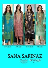 NEW Sana Safinaz pakistan embroidered salwar kameez in size M-38 3pc pick yours.