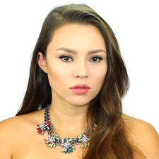 Kristin Perry Neon Spray Statement Necklace