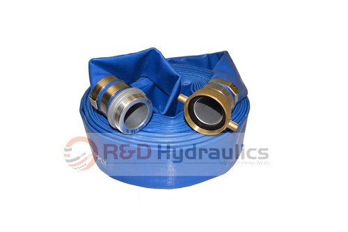 Wasserablaufschlauch | 2" x 50 FT | mit Stiftverschraubungen | blau  - Bild 1 von 2