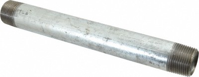 1/2'' GALVANIZED STEEL 12''  LONG  NIPPLE fitting pipe npt 1/2 x 12 malleable iron