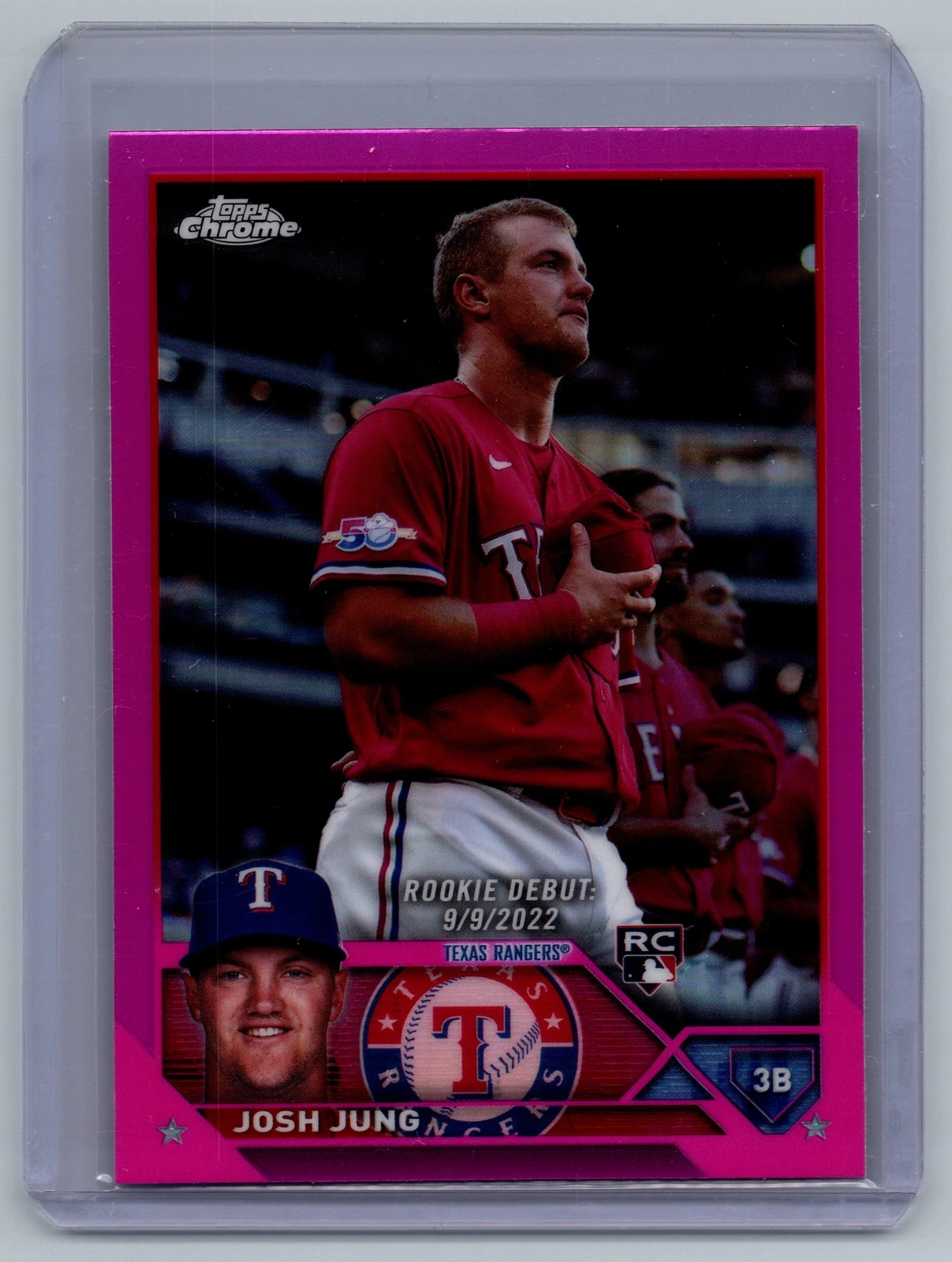 2023 Topps Chrome Update #USC51 Josh Jung Pink RC Texas Rangers