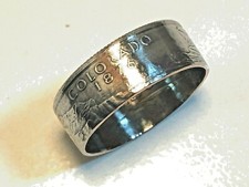 Colorado Coin Ring USA State Quarter 25 Cents Handmade Jewelry Custom Vintage