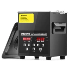 CREWORKS 2L Ultrasonic Cleaner Machine w 200W Heater Digital Timer LED Display