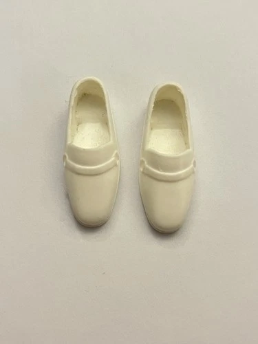 Vintage 1980’s White Loafers Ken Doll Barbie Mattel Dress Wedding Shoes Retro