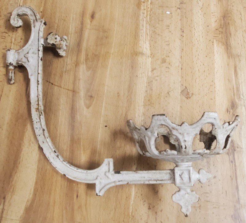 Vintage Wall Mounted Swing Arm Sconce Oil Lamp Holder Victorian ~ No Bracket