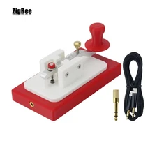 HAM SPACE Red MK-02 Morse Code CW Key 3D-Printed Mini Manual Key