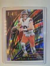 2025 Panini Select - Club Level Bo Nix #211 Red & Blue Shock Prizm
