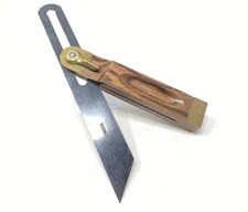 Vintage Rosewood & Brass Sliding T Bevel 8" Blade USA Made No Mfg Mark Clean!