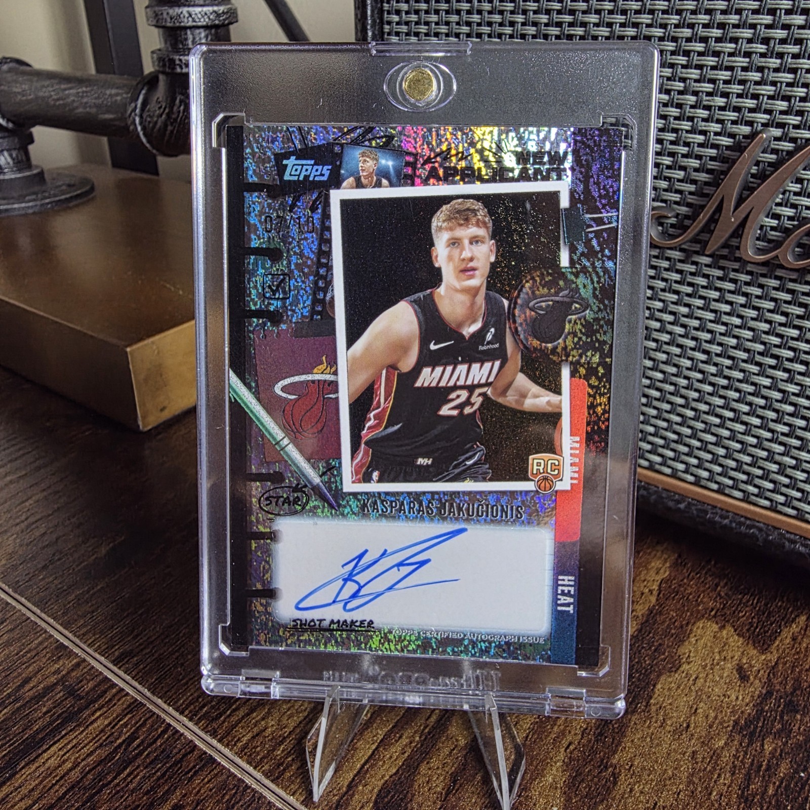 Kasparas Jakucionis RC Topps 2025-26 NBA New Applicant Black Holo Auto /10 🎓