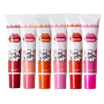 Kukubird 6Pcs Matte Lip Stain High Pigmented Longwear Peel off Womens Waterproof