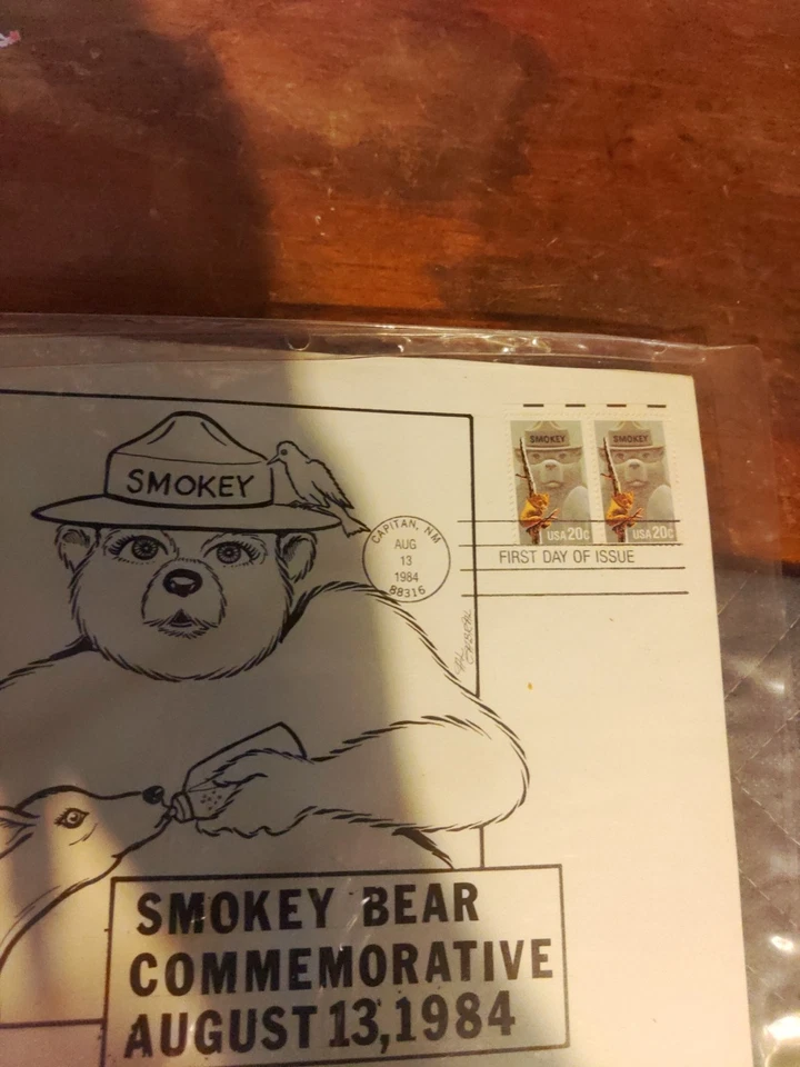 Smokey Bear First Day Issue Stamp Commemorative Vintage Great Shape - Image 3 of 4