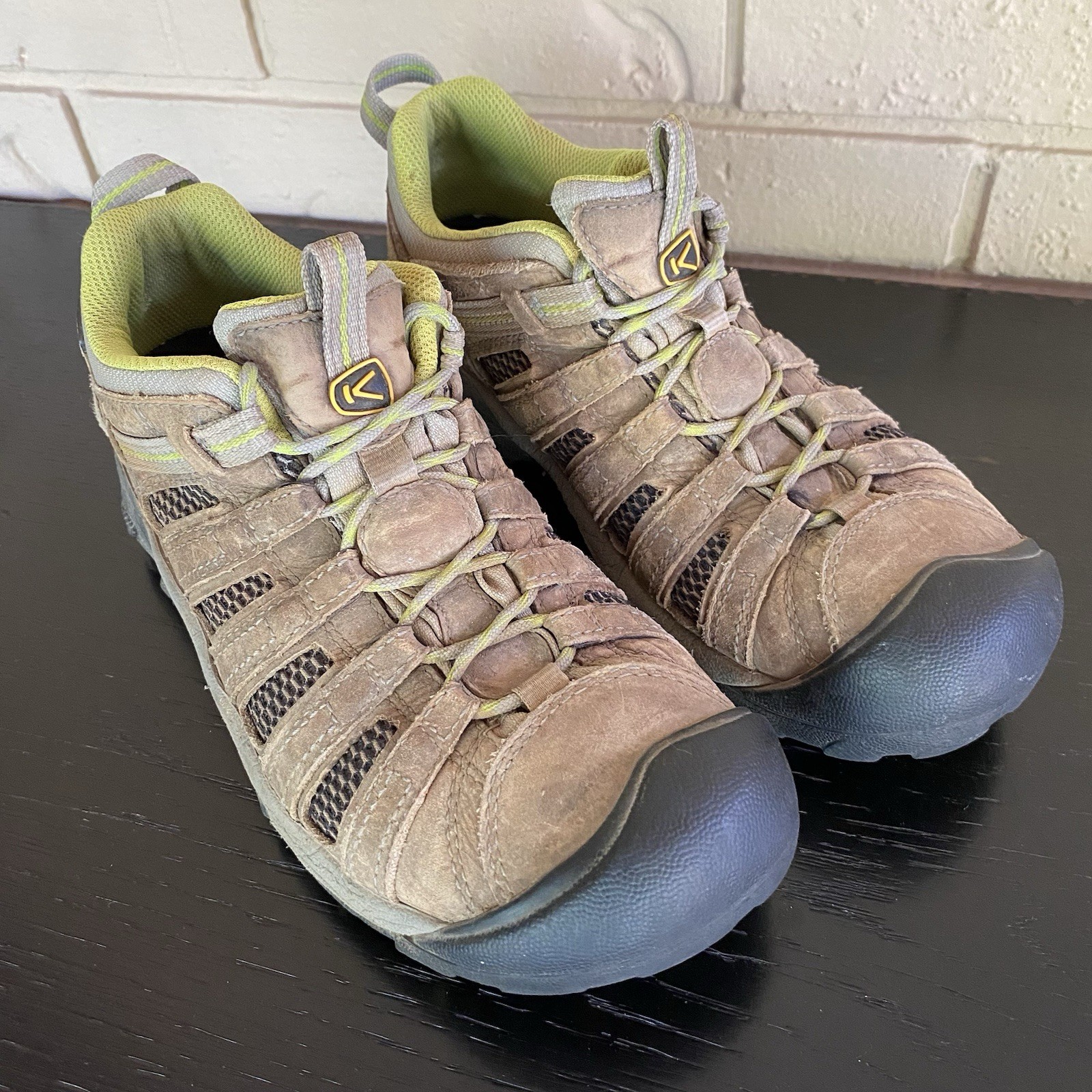 Scarpe da trekking Keen donna Voyageur 1010141 in pelle verde marrone misura 9 5