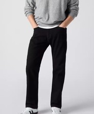 Levi  s 505 Regular Fit Black Corduroy Jeans Men  s 36x30 Black Casual Stretch