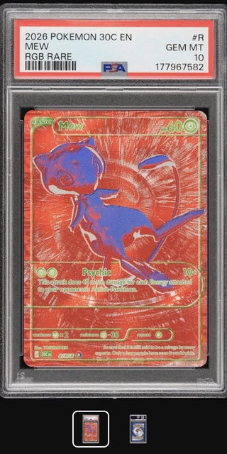 PSA 10 30th Celebration R/RGB Mew
