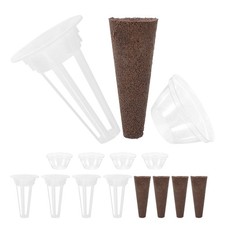 15 Pcs Hydroponic Grow Basket Plant Pot Kit with Humidity Dome and Sponge 0.51 per sponge