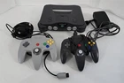 S-120 VINTAGE ORIGINAL NINTENDO 64 CONSOLE WITH CONTROLLERS