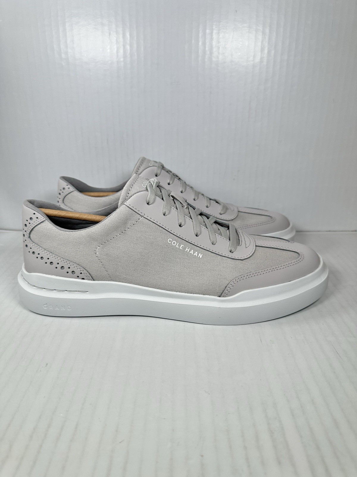 Cole Haan Mens GRANDPRO RALLY T-toe Sneaker Microchip/Optic White-C36747-SZ 9.5M