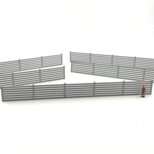 H0 Sichtschutzzaun 1:87 Industriezaun Beton 5er Set 120cm Modellbahn Zubehör