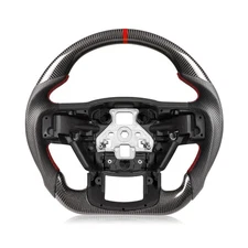 Carbon Fiber Steering Wheel for F150 2015-2020 for F150 Accessories D-shaped ...
