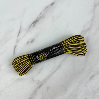 Dr. Doc Martens 55 Inch / 140cm Round Brown Yellow Shoe Laces (8-10 Eye)