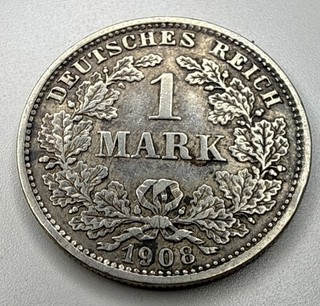 1908 D Germany 1 Mark ER165