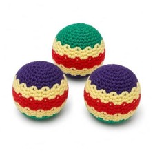 Hacky Foot Bag Sacks Set, Colorful Crochet Footbag for Adults Beginners, 3 Pack