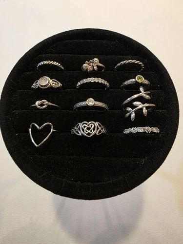 Sterling Silver Lot Vtg to Now Rings Sizes In Description