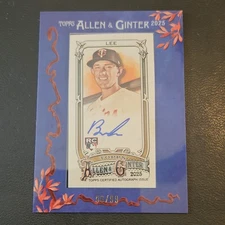 2025 Allen & Ginter Brooks Lee Mini Framed Auto Blue /99 MA-BLE On Card RC