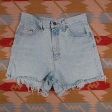 Vintage 90s Lee Women s Denim Shorts Cut Off Light Wash Size 4 Medium 27 x 3