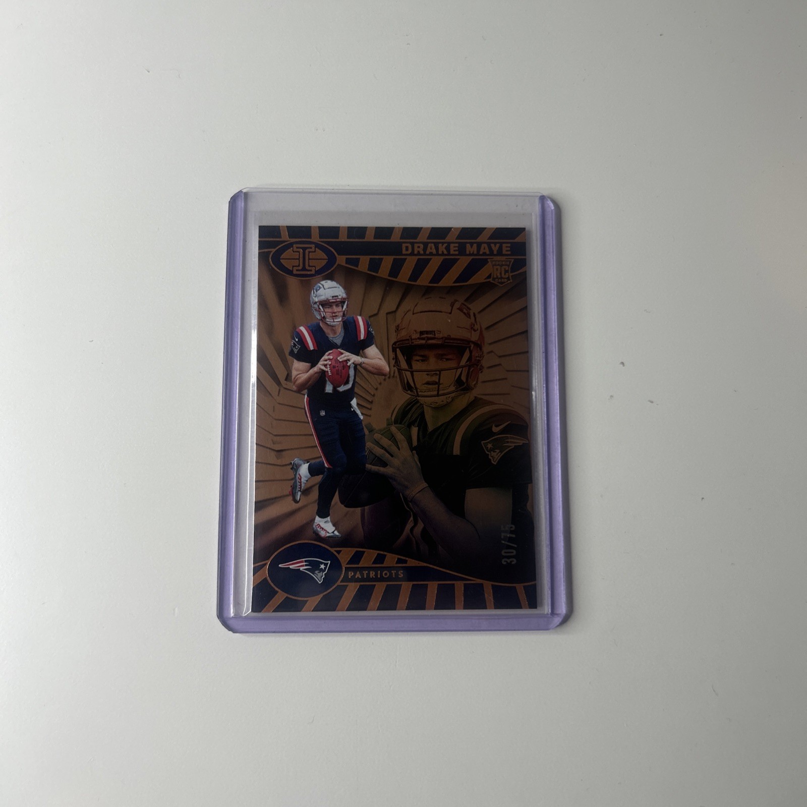2024 Panini Illusions Drake Maye Rookie #59 Trophy Collection Bronze 30/75
