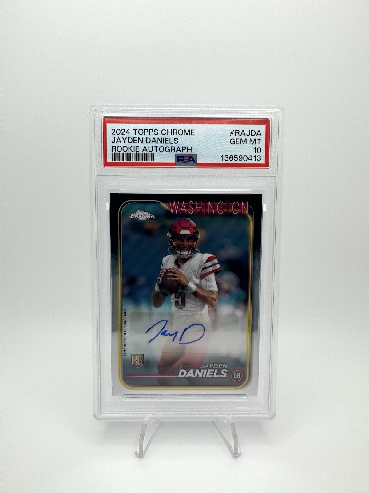 2024 Topps Chrome - Rookie Variation Autographs Jayden Daniels #RA-JDA PSA 10!!