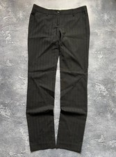Vintage Dolce & Gabbana Luxury Striped Wool Trousers Pants