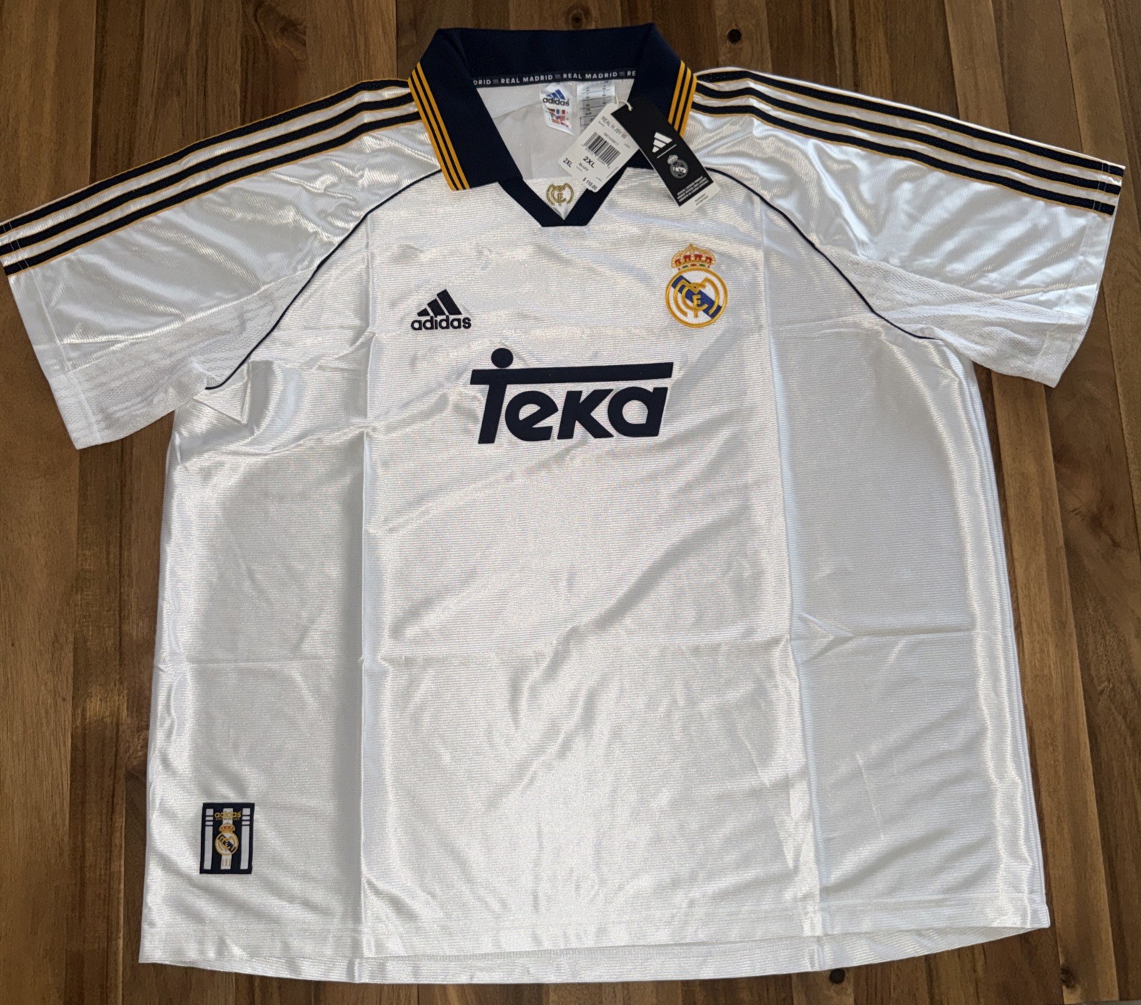 Camiseta Adidas Real Madrid 99/00 local 'blanca' 2XL NUEVA
