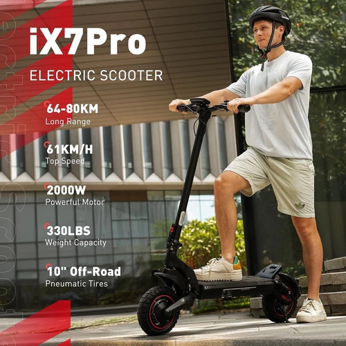 iScooter iX7PRO 10'' E-Scooter 2000WDual motor 54V/17.5AH Offroad Elektroroller - Bild 2 von 16