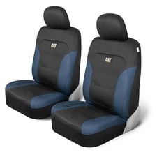 CAT Flexfit Black Blue Seat Covers for Cars, Trucks, SUV - Front Seats Blue
