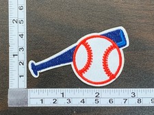 Baseball  Bat Embroidered Iron On Patch