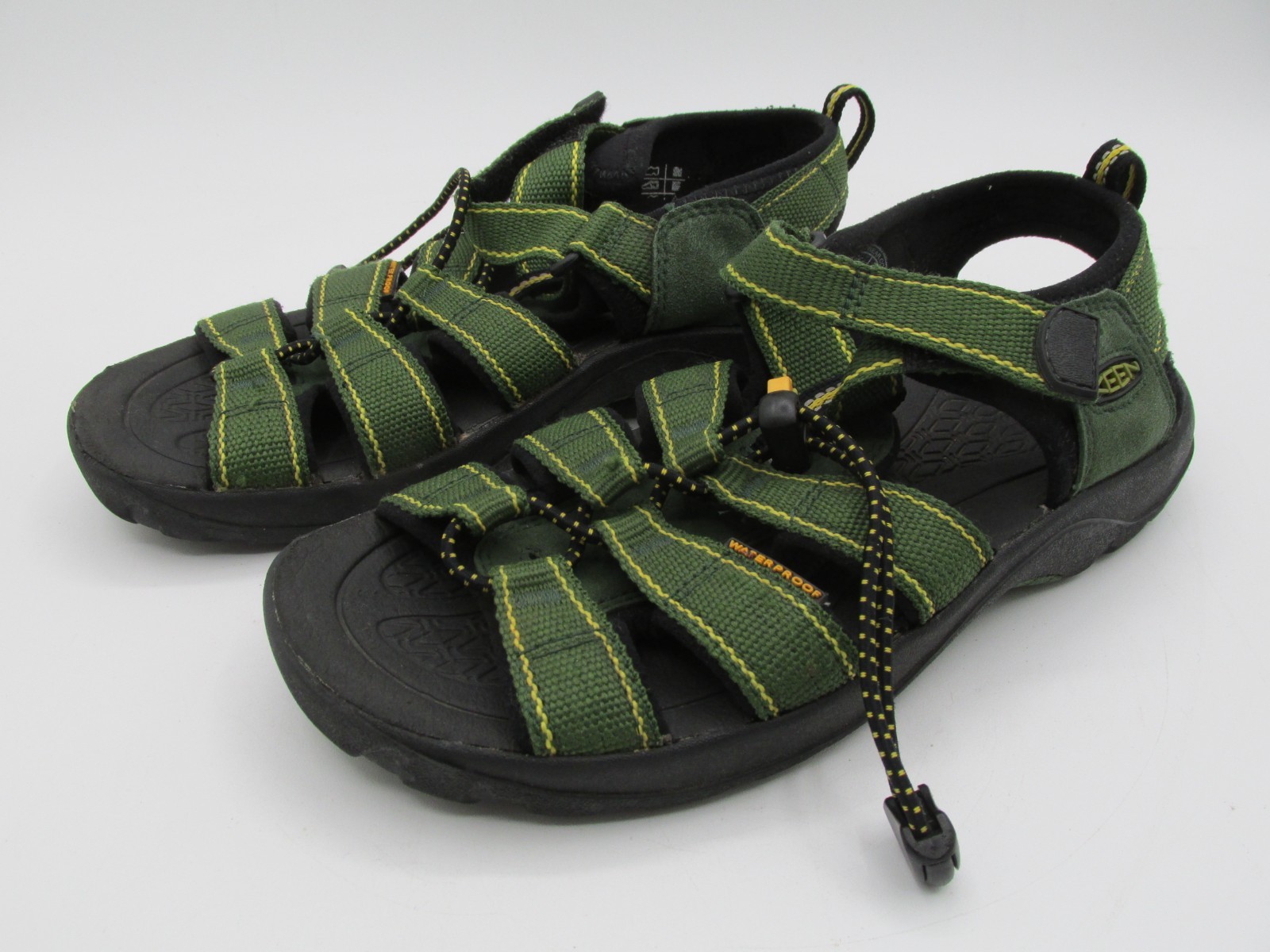 SANDALI DA PESCATORE KEEN NEWPORT H2 TAGLIA 3 VERDI SCARPE IMPERMEABILI DA TREKKING RAGAZZO!