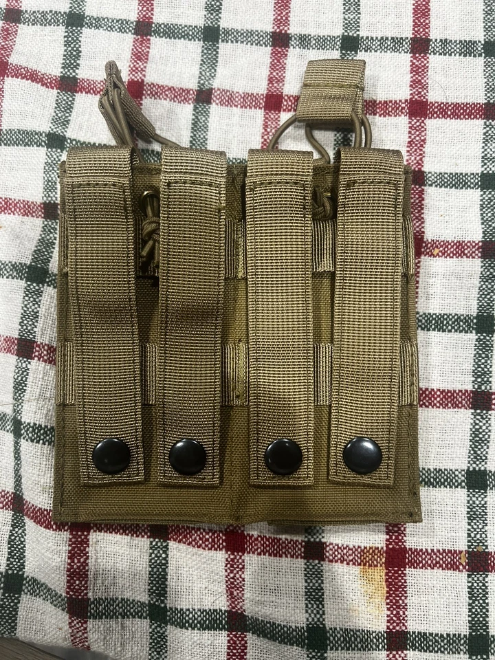 Double MOLLE Accessory Bag Nylon Magazine carrier Tactical  military two pouches - Image 2 of 4