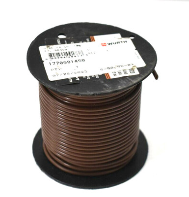 Wurth 14 Gauge Wire Cable Spool 100' All Purpose Use Brown 1770991450 General