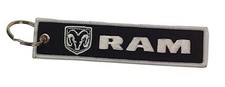 RAM Trucks Logo embroidered Keychain 5" x 1"  logos front and back