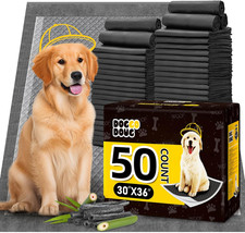 Dog Pee Pads for Dogs XXL 30"X36" Charcoal Puppy Pads 50 Counts Extra Large Disp