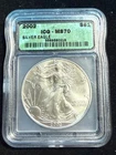 2002 AMERICAN SILVER EAGLE ICG MS70