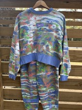 Nike Women  s Tracksuit Polar Fleece Curve Cropped Pullover   Pants S/M