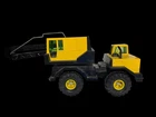 Vintage Tonka Mobile Crane Truck Yellow Black Construction Toy Vehicle Pressed