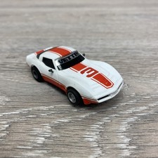 Tyco Slot Car Chevy Corvette 3 White with Red Stripes