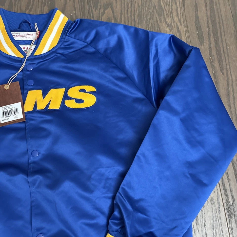 NWT Los Angeles Rams Mitchell & Ness Throwbacks NFL Football Satin Jacket 2XL - Image 4 of 4